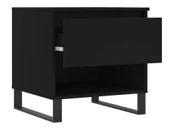 Conjunto de 2 Mesas de Centro | Mesa de apoio | Mesa de café 50x46x50 cm derivados de madeira preto