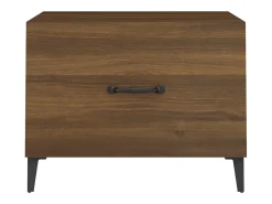 Conjunto de 2 Mesas de Centro | Mesa de apoio com pernas de metal 50x50x40 cm castanho