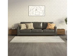 Conjunto de 2 Mesas de Centro | Mesa de apoio com pernas de metal 50x50x40 cm castanho