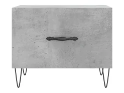 Conjunto de 2 Mesas de Centro | Mesa de apoio | Mesa de café 50x50x40 cm madeira processada cinza cimento