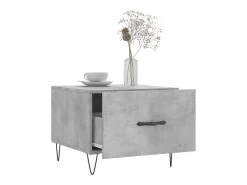 Conjunto de 2 Mesas de Centro | Mesa de apoio | Mesa de café 50x50x40 cm madeira processada cinza cimento
