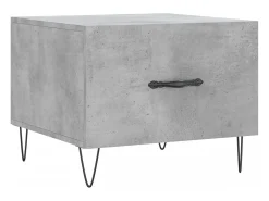 Conjunto de 2 Mesas de Centro | Mesa de apoio | Mesa de café 50x50x40 cm madeira processada cinza cimento