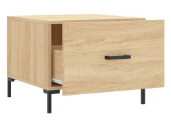 Conjunto de 2 Mesas de Centro | Mesa de apoio | Mesa de café 50x50x40cm deriv. madeira carvalho sonoma