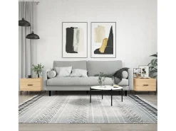Conjunto de 2 Mesas de Centro | Mesa de apoio | Mesa de café 50x50x40cm deriv. madeira carvalho sonoma