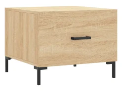 Conjunto de 2 Mesas de Centro | Mesa de apoio | Mesa de café 50x50x40cm deriv. madeira carvalho sonoma