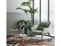 Conjunto de 2 mesas de centro para sala creme 120x60 cm