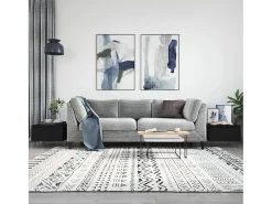 Conjunto de 2 Mesas de Centro | Mesa de apoio | Mesa de café 50x46x35 cm derivados de madeira preto