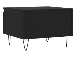Conjunto de 2 Mesas de Centro | Mesa de apoio | Mesa de café 50x46x35 cm derivados de madeira preto