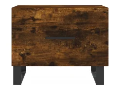 Conjunto de 2 Mesas de Centro | Mesa de apoio | Mesa de café 50x50x40 cm madeira processada cor fumado