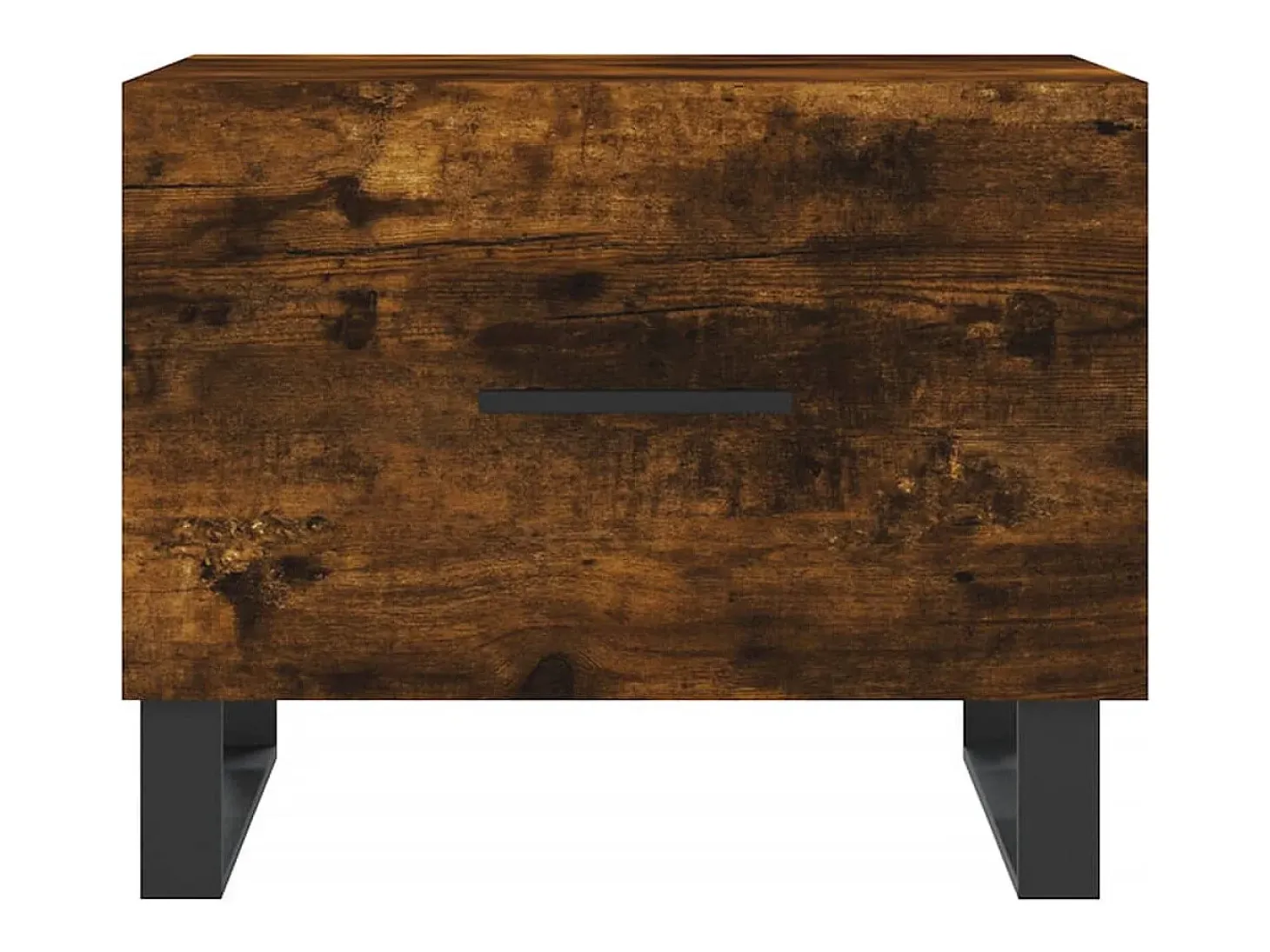 Conjunto de 2 Mesas de Centro | Mesa de apoio | Mesa de café 50x50x40 cm madeira processada cor fumado