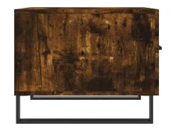 Conjunto de 2 Mesas de Centro | Mesa de apoio | Mesa de café 50x50x40 cm madeira processada cor fumado