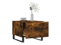 Conjunto de 2 Mesas de Centro | Mesa de apoio | Mesa de café 50x50x40 cm madeira processada cor fumado