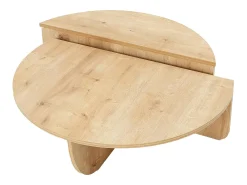 Conjunto de 2 mesas de centro cor natural clara - ALOEVA