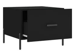 Conjunto de 2 Mesas de Centro | Mesa de apoio | Mesa de café 50x50x40 cm madeira processada preto