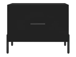 Conjunto de 2 Mesas de Centro | Mesa de apoio | Mesa de café 50x50x40 cm madeira processada preto