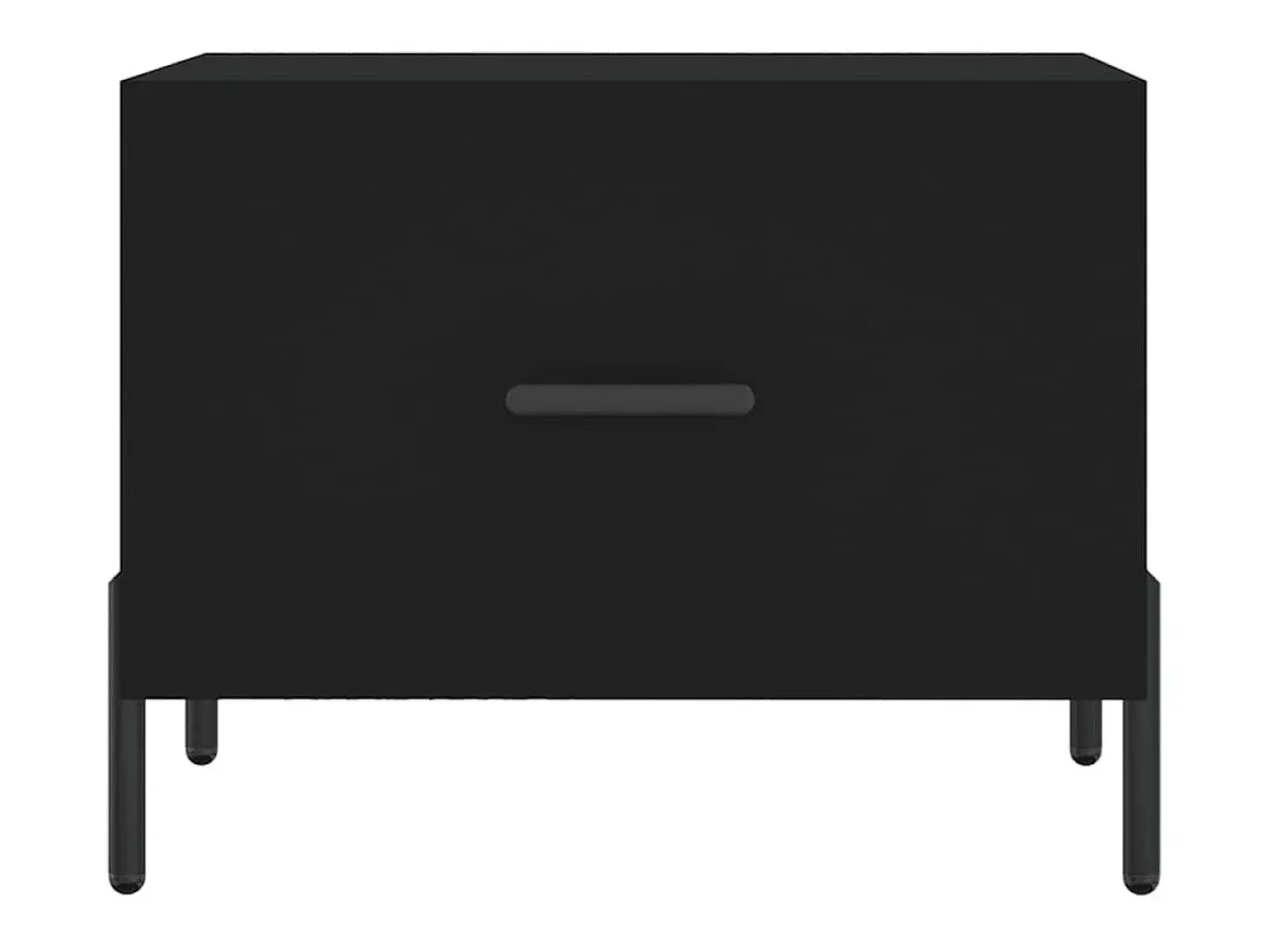 Conjunto de 2 Mesas de Centro | Mesa de apoio | Mesa de café 50x50x40 cm madeira processada preto