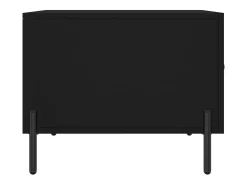 Conjunto de 2 Mesas de Centro | Mesa de apoio | Mesa de café 50x50x40 cm madeira processada preto