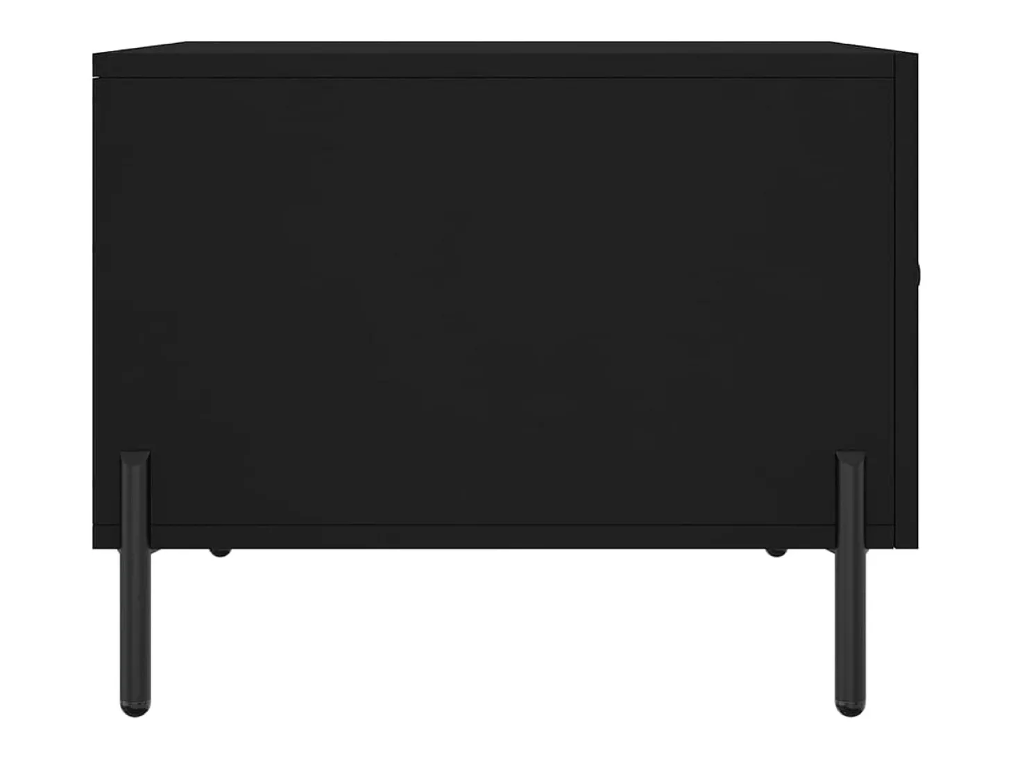 Conjunto de 2 Mesas de Centro | Mesa de apoio | Mesa de café 50x50x40 cm madeira processada preto
