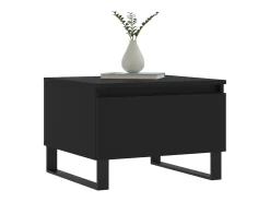Conjunto de 2 Mesas de Centro | Mesa de apoio | Mesa de café 50x46x35 cm derivados de madeira preto