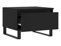 Conjunto de 2 Mesas de Centro | Mesa de apoio | Mesa de café 50x46x35 cm derivados de madeira preto