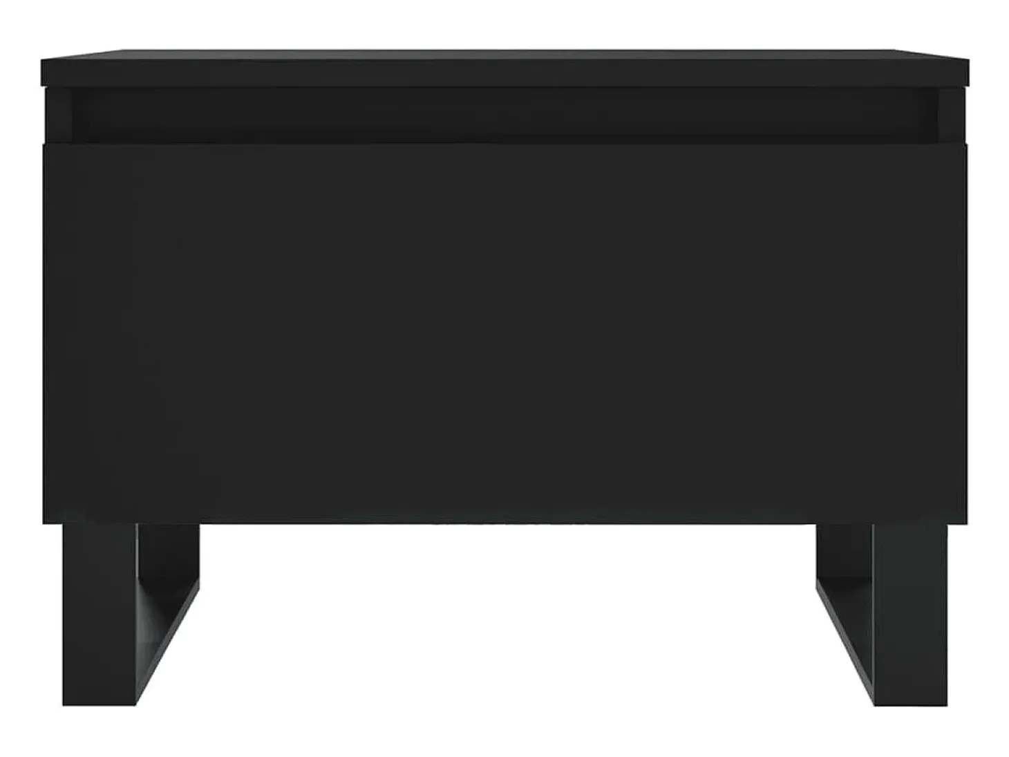 Conjunto de 2 Mesas de Centro | Mesa de apoio | Mesa de café 50x46x35 cm derivados de madeira preto