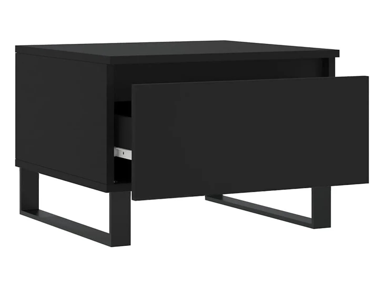 Conjunto de 2 Mesas de Centro | Mesa de apoio | Mesa de café 50x46x35 cm derivados de madeira preto