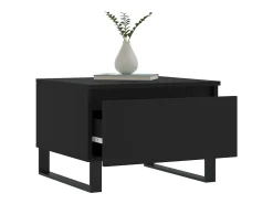 Conjunto de 2 Mesas de Centro | Mesa de apoio | Mesa de café 50x46x35 cm derivados de madeira preto