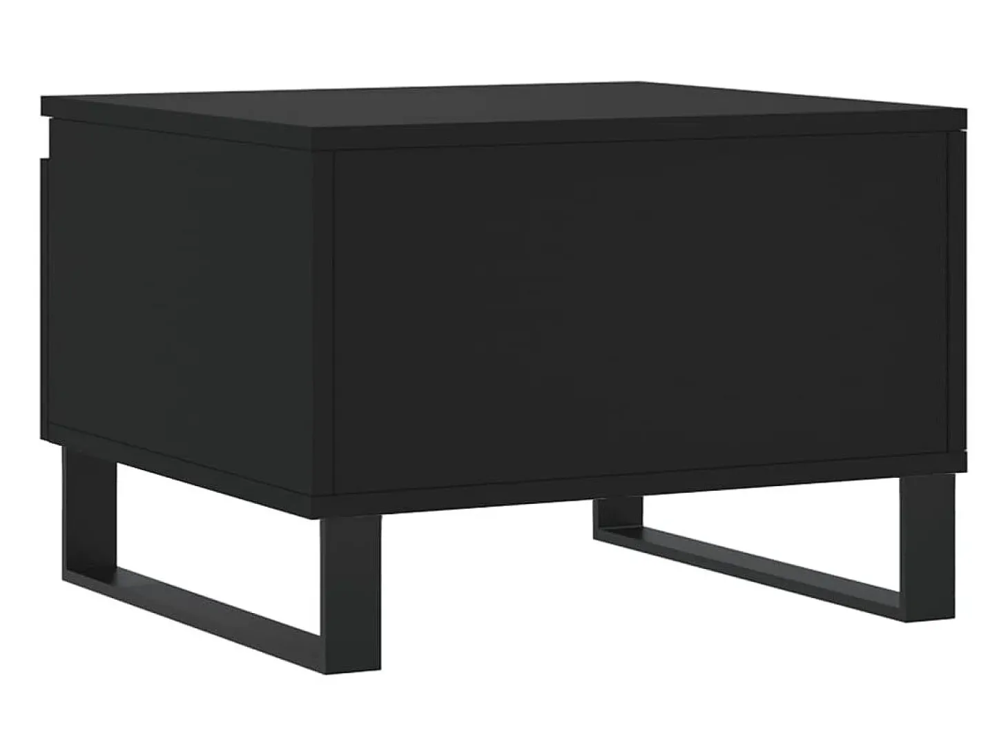 Conjunto de 2 Mesas de Centro | Mesa de apoio | Mesa de café 50x46x35 cm derivados de madeira preto