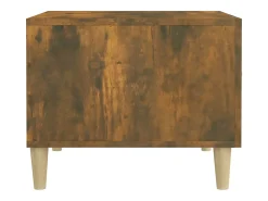 Conjunto de 2 Mesas de Centro | Mesa de apoio 50x50x40 cm madeira processada cor fumado