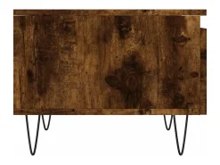 Conjunto de 2 Mesas de Centro | Mesa de apoio | Mesa de café 50x46x35cm deriv. madeira carvalho fumado