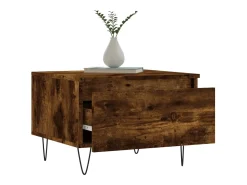Conjunto de 2 Mesas de Centro | Mesa de apoio | Mesa de café 50x46x35cm deriv. madeira carvalho fumado