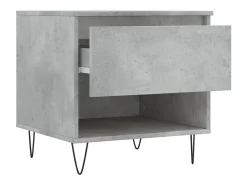 Conjunto de 2 Mesas de Centro | Mesa de apoio | Mesa de café 50x46x50 cm deriv. madeira cinza-cimento