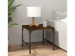 Conjunto de 2 Mesas de Centro | Mesa de apoio | Mesa de café 40x40x40 cm deriv. madeira carvalho fumado