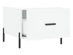 Conjunto de 2 Mesas de Centro | Mesa de apoio | Mesa de café 50x50x40 cm madeira processada branco