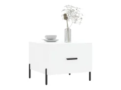 Conjunto de 2 Mesas de Centro | Mesa de apoio | Mesa de café 50x50x40 cm madeira processada branco