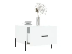 Conjunto de 2 Mesas de Centro | Mesa de apoio | Mesa de café 50x50x40 cm madeira processada branco
