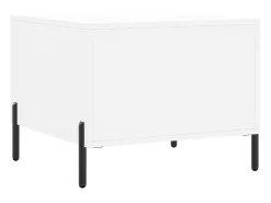 Conjunto de 2 Mesas de Centro | Mesa de apoio | Mesa de café 50x50x40 cm madeira processada branco