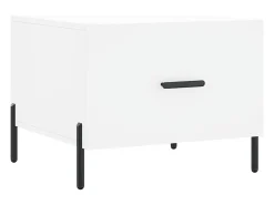 Conjunto de 2 Mesas de Centro | Mesa de apoio | Mesa de café 50x50x40 cm madeira processada branco