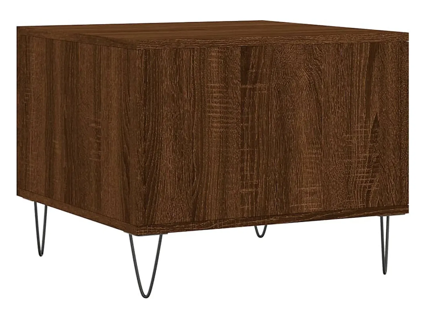 Conjunto de 2 Mesas de Centro | Mesa de apoio | Mesa de café 50x50x40 cm madeira proc. carvalho castanho