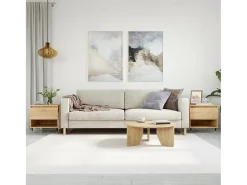 Conjunto de 2 Mesas de Centro | Mesa de apoio | Mesa de café 50x46x50cm deriv. madeira carvalho sonoma
