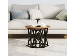 Conjunto de 2 Mesas de Centro | Mesa de apoio | Mesa Lateral Madeira recuperada 50x50x40 cm