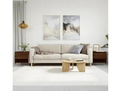 Conjunto de 2 Mesas de Centro | Mesa de apoio | Mesa de café 50x46x50 cm deriv. madeira carvalho castanho