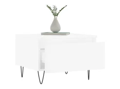 Conjunto de 2 Mesas de Centro | Mesa de apoio | Mesa de café 50x46x35 cm derivados de madeira branco