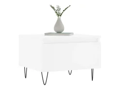 Conjunto de 2 Mesas de Centro | Mesa de apoio | Mesa de café 50x46x35 cm derivados de madeira branco