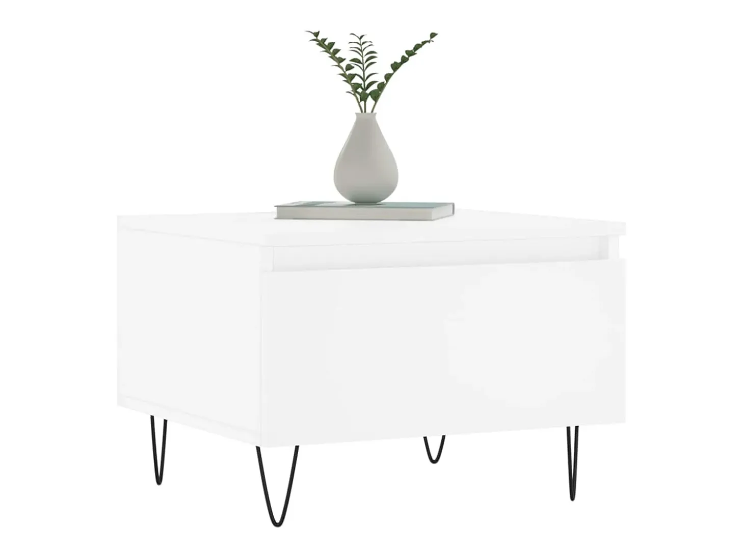 Conjunto de 2 Mesas de Centro | Mesa de apoio | Mesa de café 50x46x35 cm derivados de madeira branco