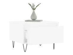 Conjunto de 2 Mesas de Centro | Mesa de apoio | Mesa de café 50x46x35 cm derivados de madeira branco