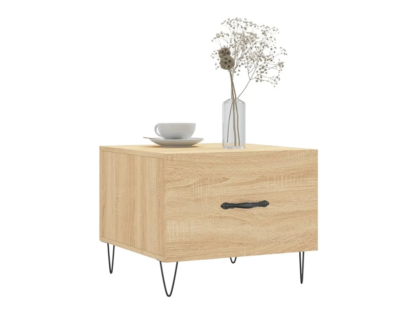 Conjunto de 2 Mesas de Centro | Mesa de apoio | Mesa de café 50x50x40cm deriv. madeira carvalho sonoma