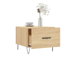 Conjunto de 2 Mesas de Centro | Mesa de apoio | Mesa de café 50x50x40cm deriv. madeira carvalho sonoma