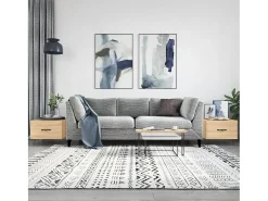 Conjunto de 2 Mesas de Centro | Mesa de apoio | Mesa de café 50x50x40cm deriv. madeira carvalho sonoma