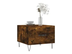 Conjunto de 2 Mesas de Centro | Mesa de apoio | Mesa de café 50x50x40 cm madeira processada cor fumado